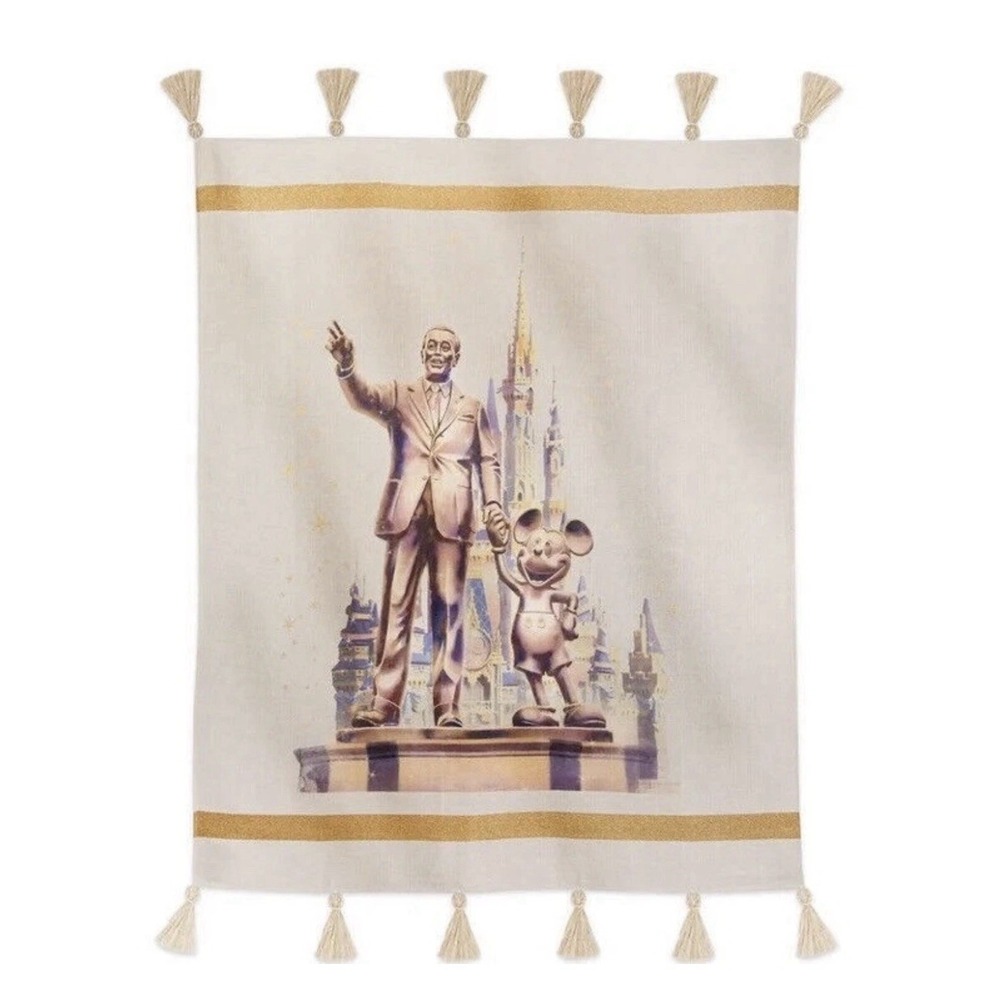 DisneyWorld Large Throw 50th Anniversary 60"x72" Tassle Edging New W/O Tags